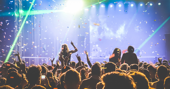 People Enjoying Live Concert